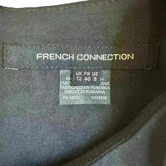 French Connection Navy Red Purple Color Block Mini bodycon dress size 8 like new - Picture 3 of 3